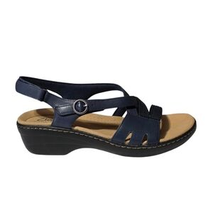 Clarks Navy Blue Strappy Sandals